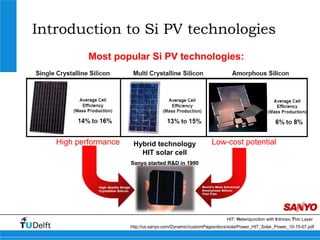 Heterojunction silicon based solar cells | PDF