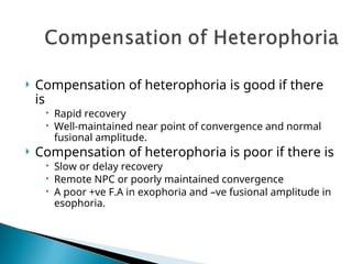 Convergence Recovery Point Normal Heterophoria.presented my Abid ullah.... | PPT