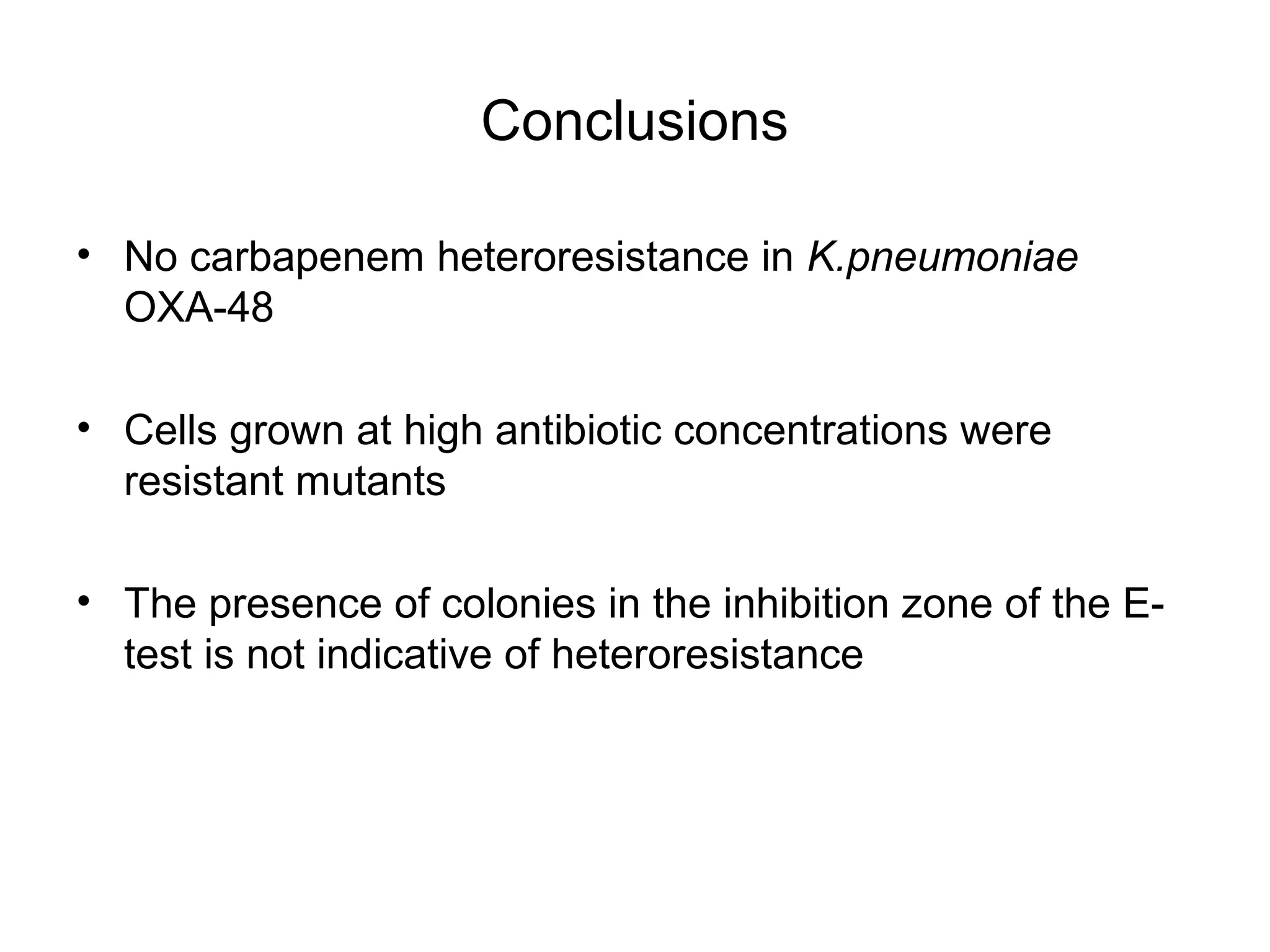 Can Meropenem Heteroresistance in OXA-48-Producing K. pneumoniae be ...