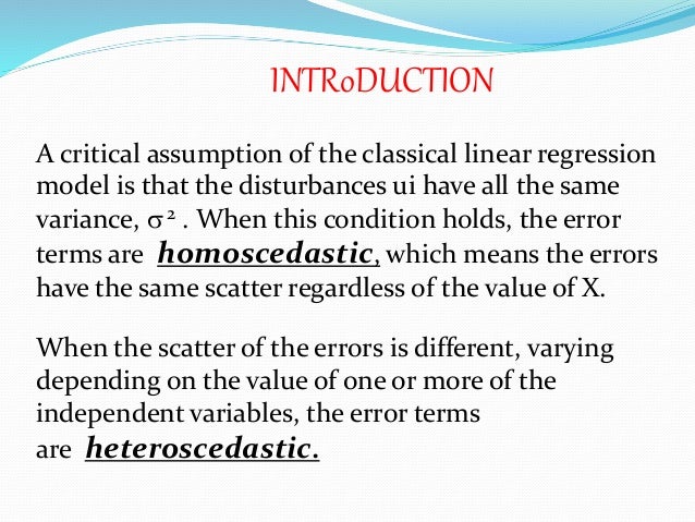 Heteroscedasticity