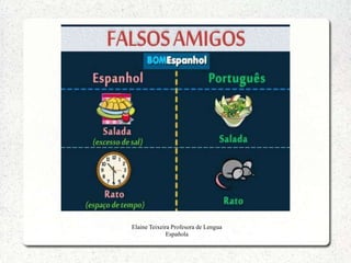 Elaine Teixeira Profesora de Lengua
              Española
 