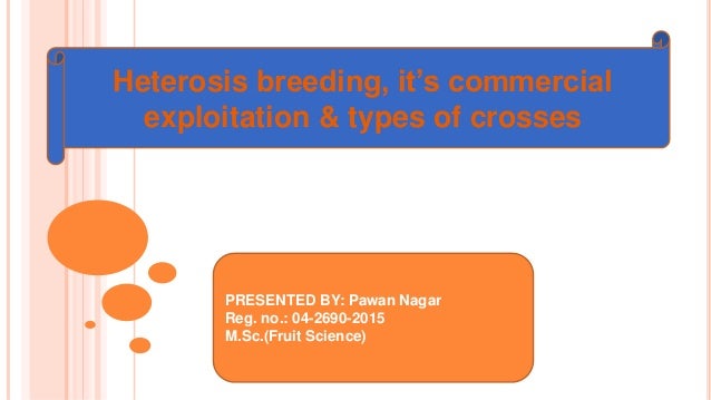 Heterosis Breeding It S Commercial Exploitation