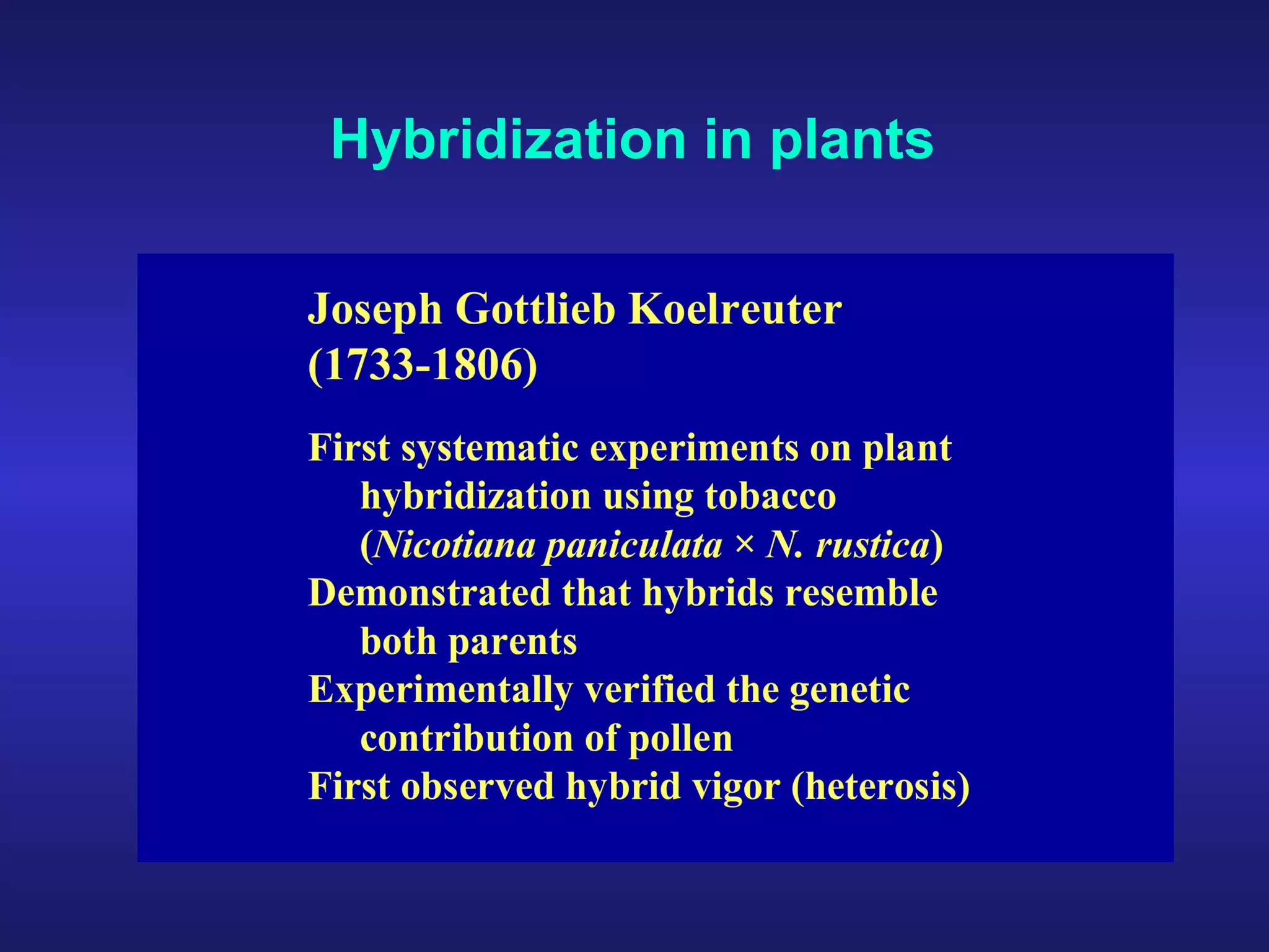Hybridization in plants 