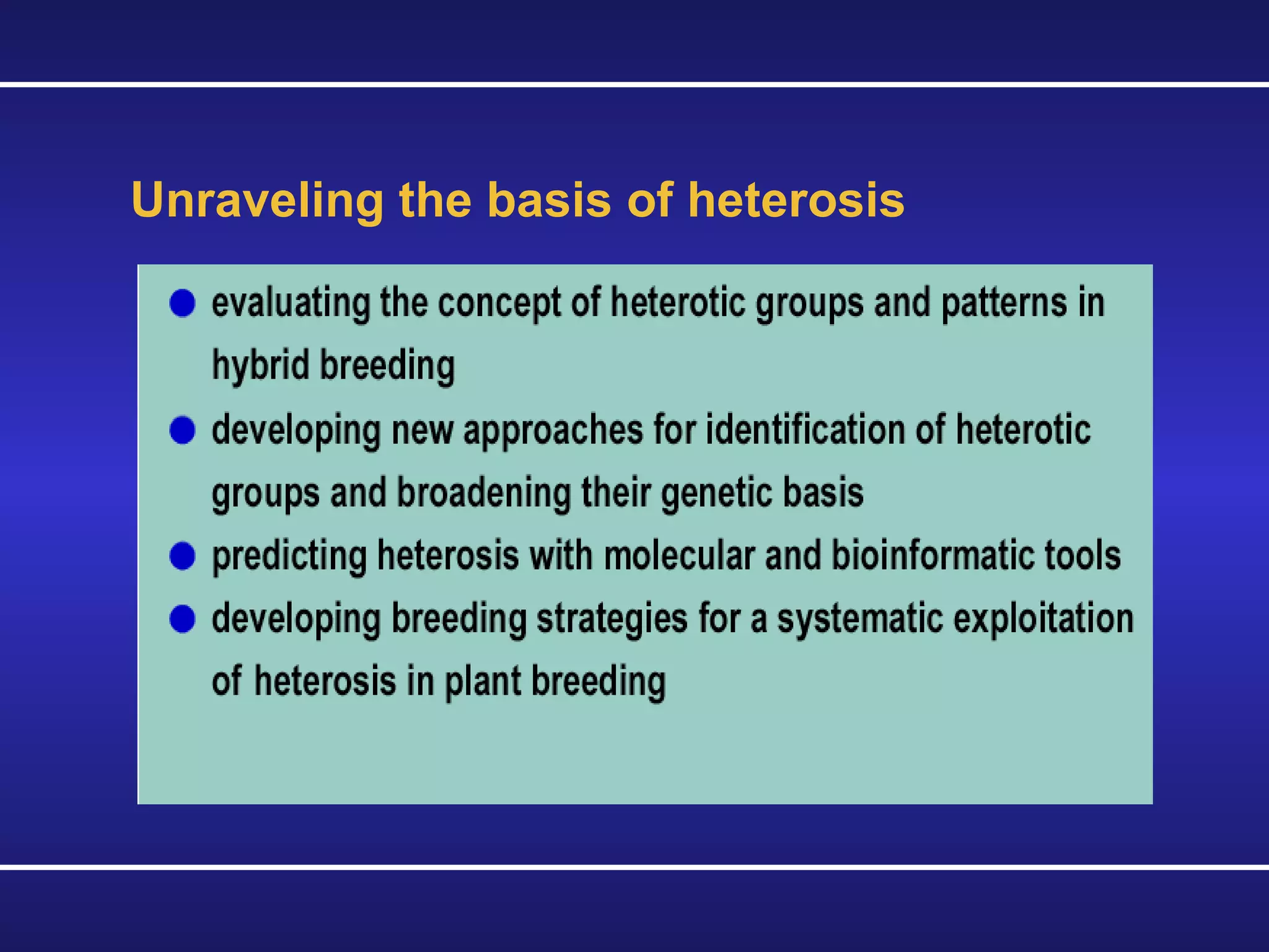 Unraveling the basis of heterosis 