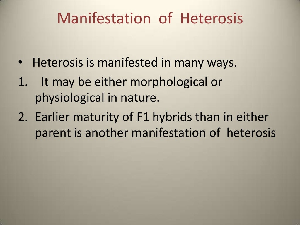 Heterosis