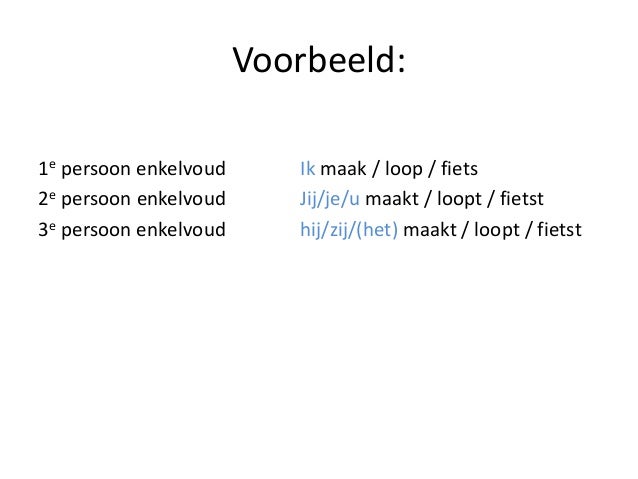 Het getal van een werkwoord