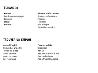 ÉCHANGER
Forums
Les derniers messages
Concours
Statut
Entraide
Réseaux professionnels
Ressources humaines
Finances
Technique
Informatique
Prévention-sécurité
TROUVER UN EMPLOI
Accueil Emploi
Rechercher une offre
Toutes les offres
Accès candidat
Accès recruteur
Les recruteurs
Espace candidat
Inscription
Mon CV
Mes alertes e-mail & RSS
Mes candidatures
Mes offres mémorisées
 
