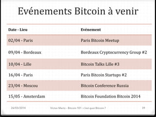Les frenchies du Bitcoin
David
François
Paymium
CTO
@davoutplan
taire
Gonzague
Grandval
Paymium
CEO
@ggrandval
Philippe
Ro...