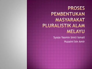 Syaza Yasmin binti Ismail
        Huzaini bin Amir
 