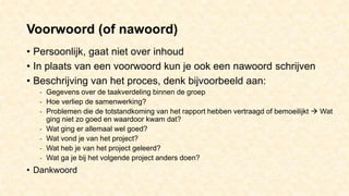 Het Maken Van Een Adviesrapport