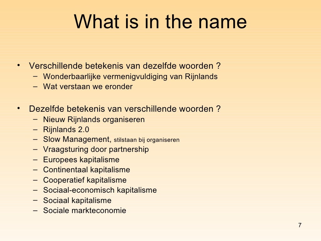 Het Rijnlands Model Het Rijnlands Model