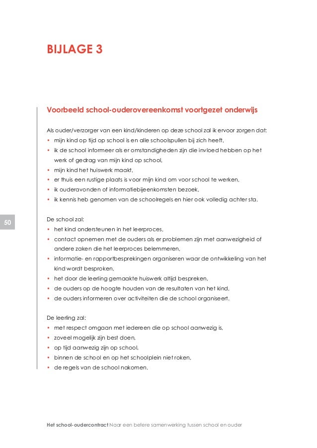 Het school ouder contract