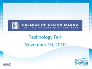 Technology Fair November 10, 2010 