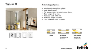 Hettich Sliding Systems Range | PDF