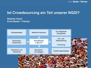 Ist Crowdsourcing ein Teil unserer NGDI?
Stephan Heuel
Ernst Basler + Partner
 