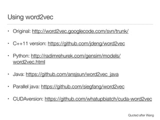 word2vec - From theory to practice | PDF