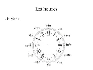 Les heures
- le Matin 
 