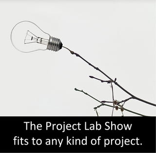 The Project Lab Show
fits to any kind of project.
 