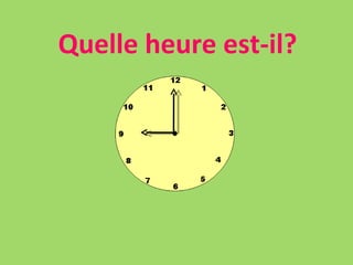 Quelle heure est-il? 