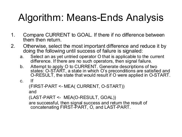 means end analysis