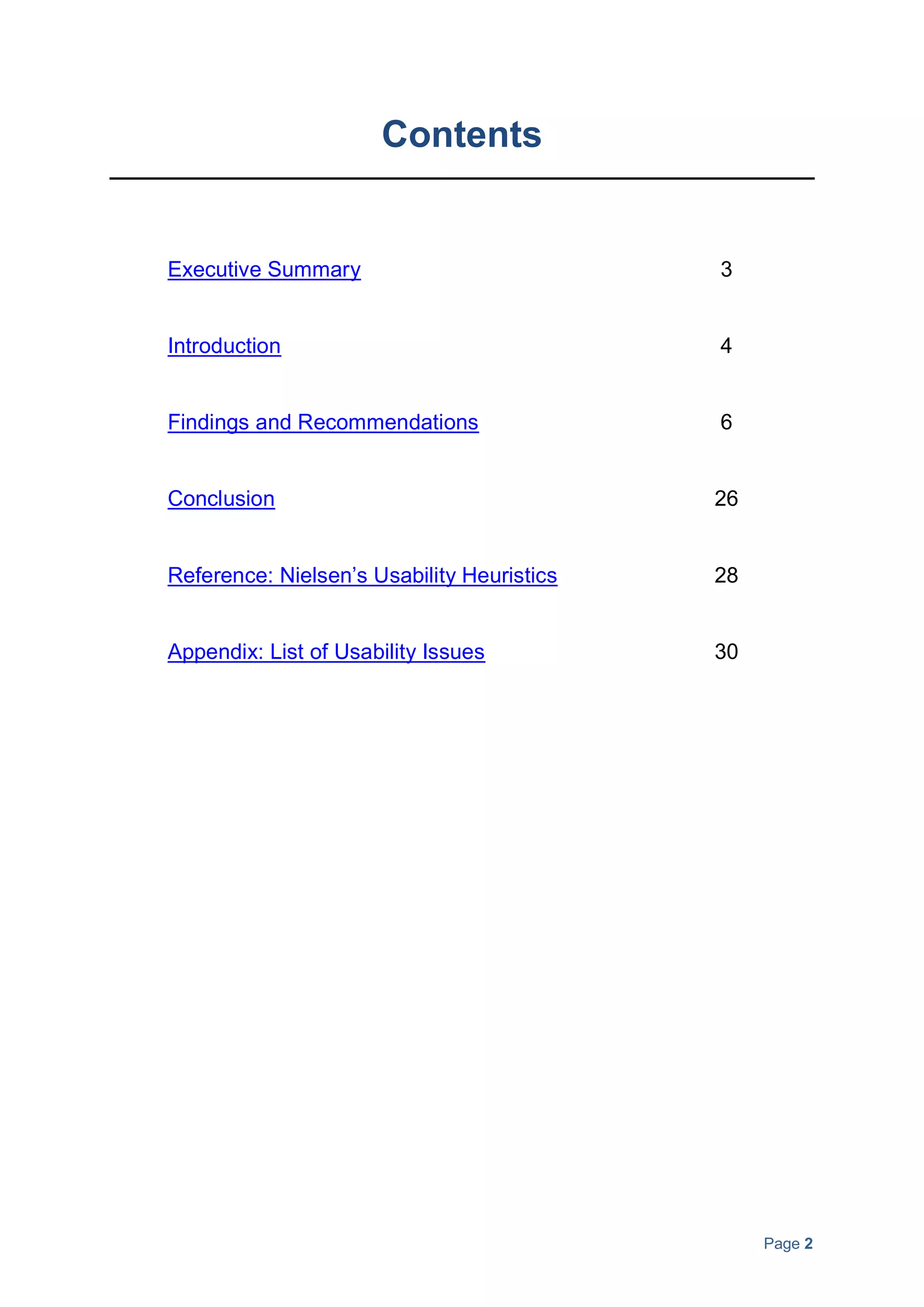 Heuristic Evaluation based on Nielsen's 10 Usability Heuristics | PDF