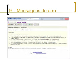 9 – Mensagens de erro 