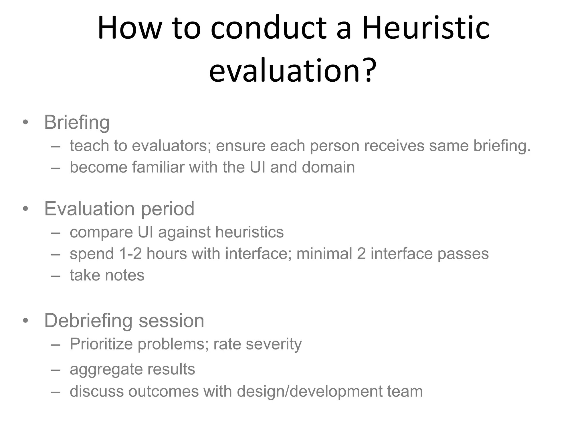 Heuristic evaluation principles | PPSX