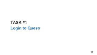 TASK #1
Login to Queso
90
 