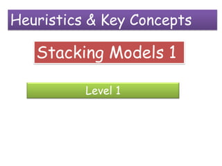 Heuristics & Key Concepts

   Stacking Models 1

          Level 1
 