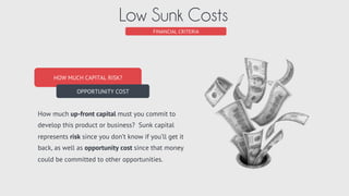Some businesses require large cash
outlay every month and payment can
take 3-4 months to arrive. As a result
the business may need to have cash
or credit to cover the gap of 3-4
months of operating costs. This is
both a cost (interest) and a risk!
Working
Capital Float
DO YOU NEED A LINE OF CREDIT?
WHAT’S THE COST & RISK?
Accounts
Receivable
60 - 120 Day
"Capital
Float"Accounts
Payable
 
