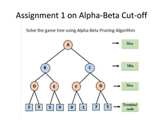 Assignment 1 on Alpha-Beta Cut-off
 