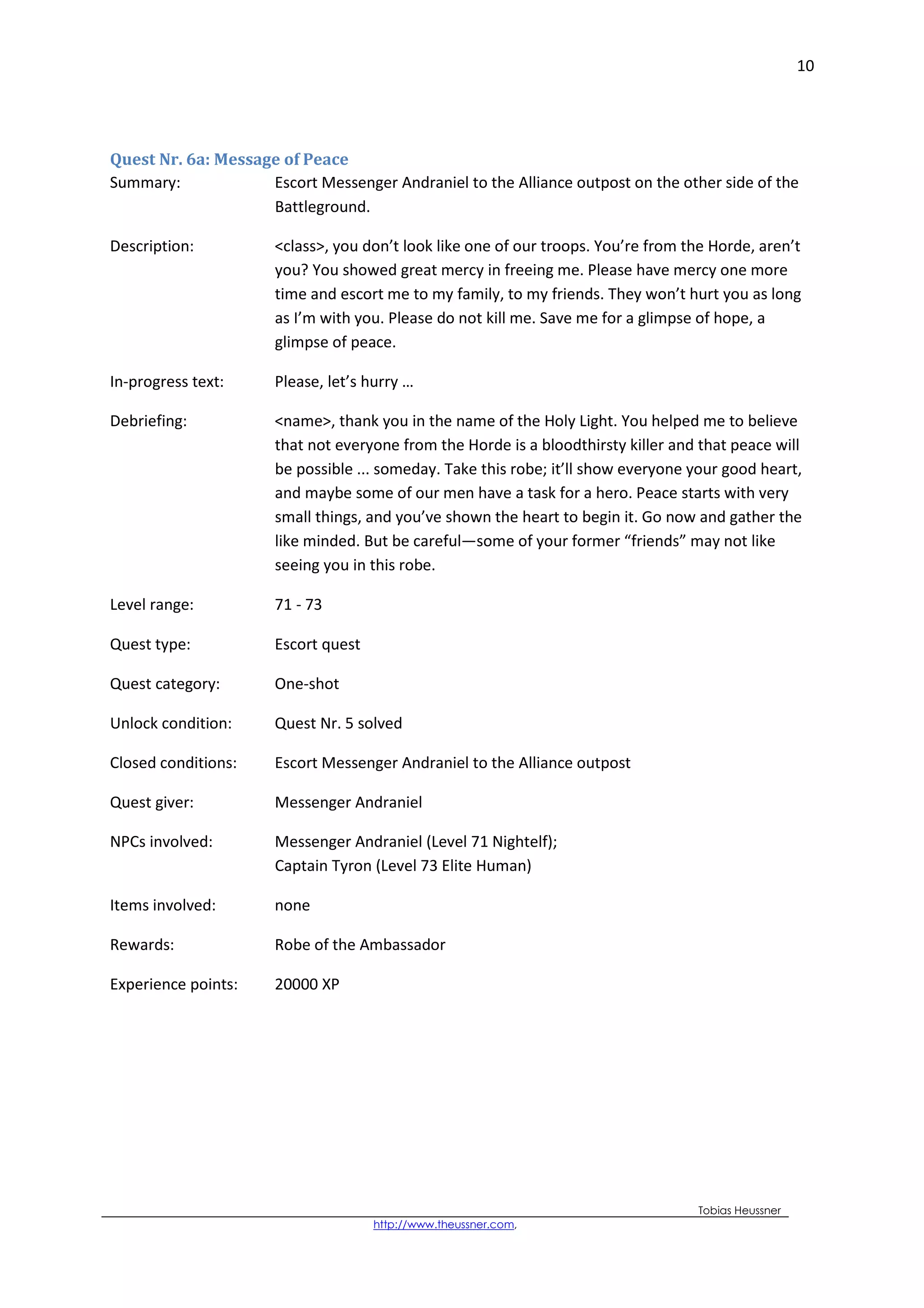 Heussner quest design sample | PDF