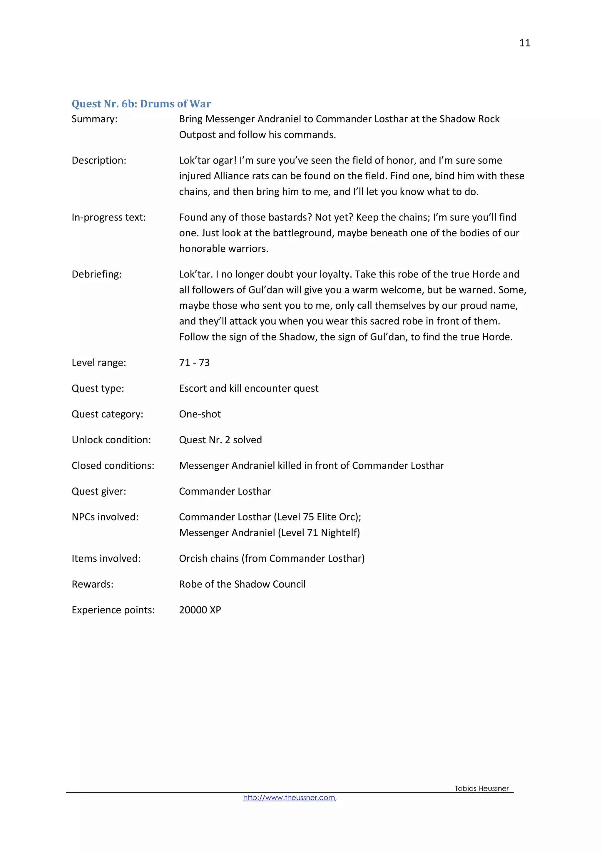 Heussner quest design sample | PDF