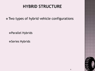 Accordingly, the hybrid concept, where the alternative power unit is used as a second source of energy, is gaining acceptance and is overcoming some of the problems of pure electric vehicles.2