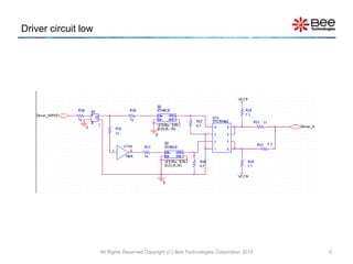 Driver circuit low
All Rights Reserved Copyright (C) Bee Technologies Corporation 2013 9
 