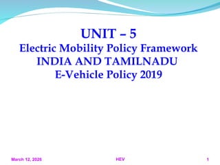 Comprehensive Overview of India's Electric Mobility Policy Framework ...