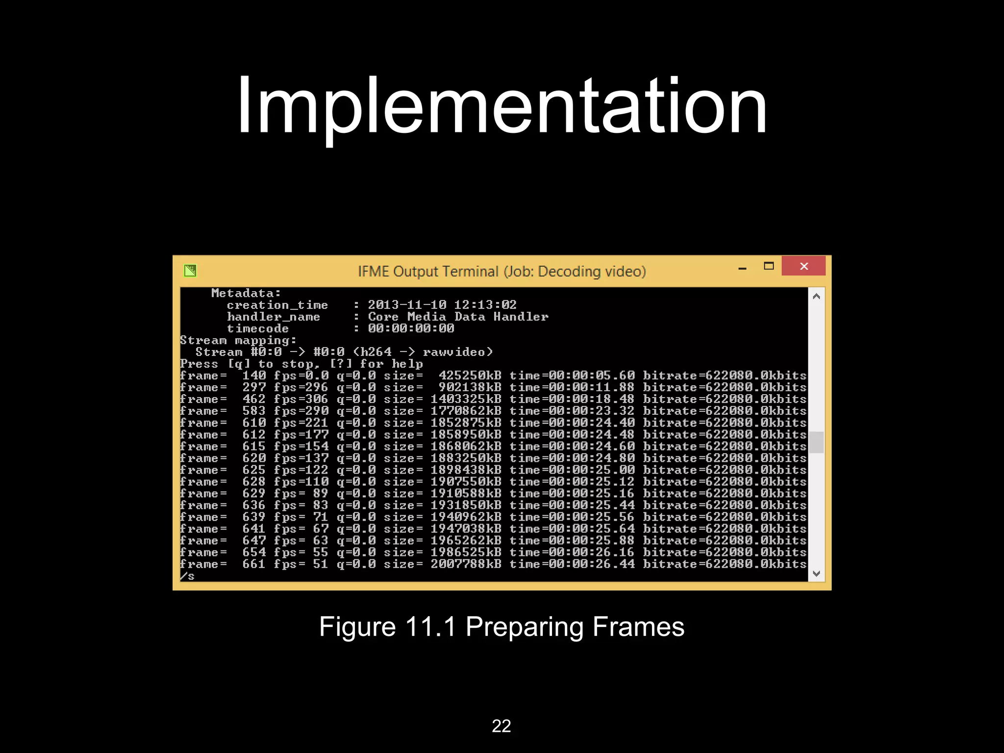 D. J. Sanghvi College of Engineering
Implementation
Figure 14.1 Preparing Frames
22
 