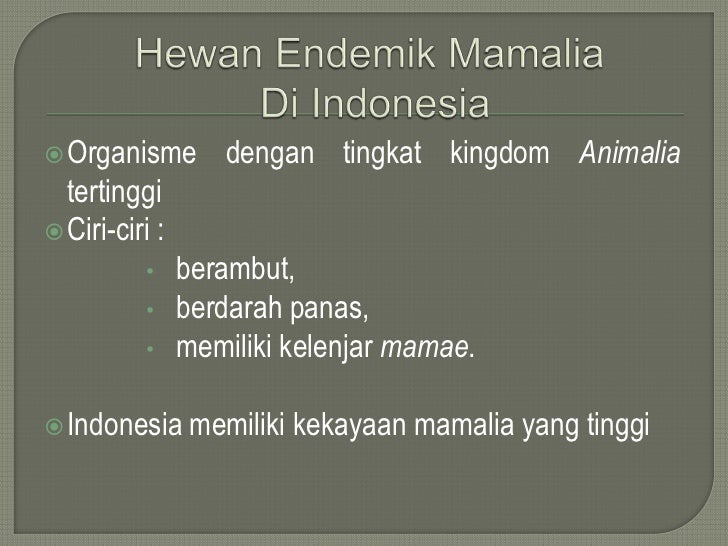  Hewan  endemik  mamamlia di indonesia perkawinan silang