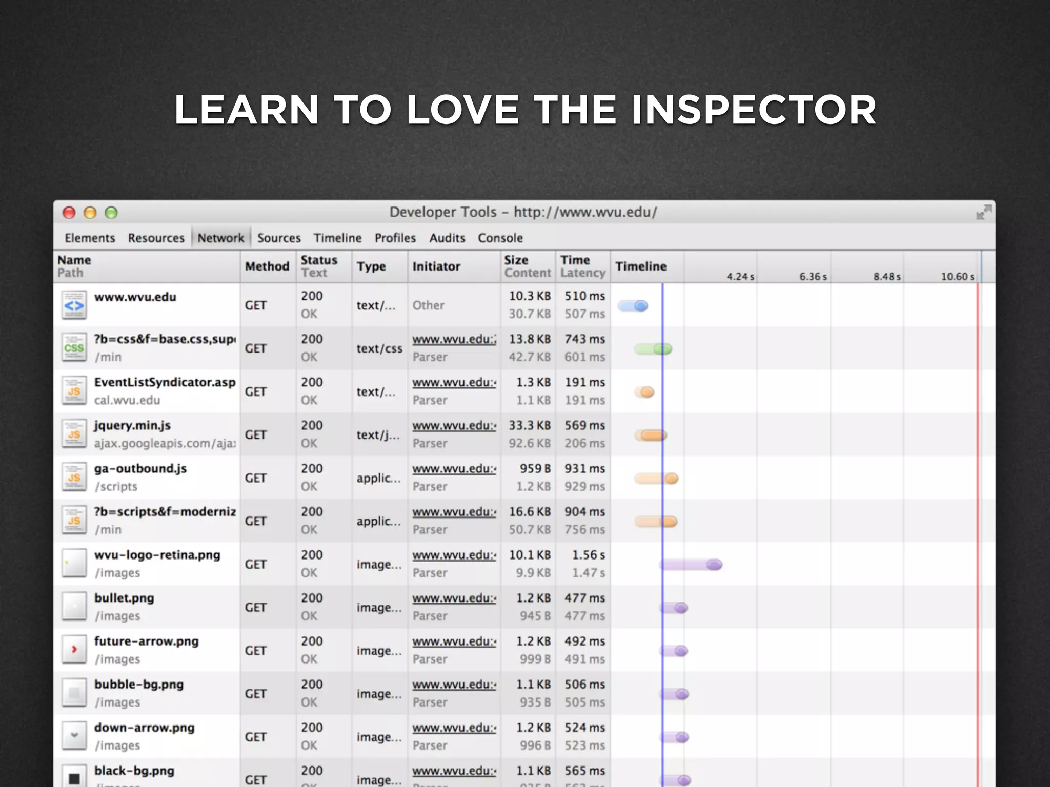 LEARN TO LOVE THE INSPECTOR
 