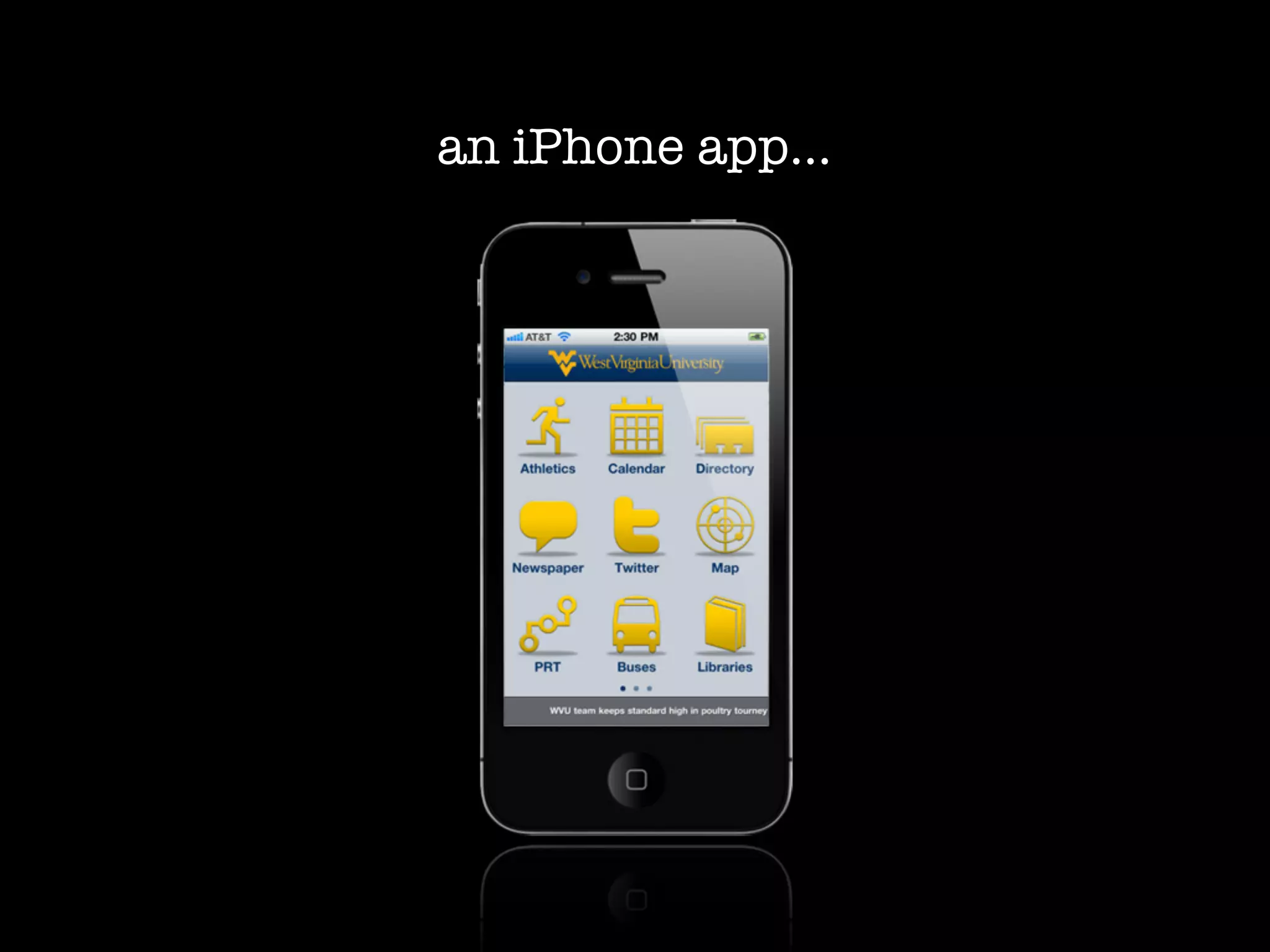 an iPhone app...
 