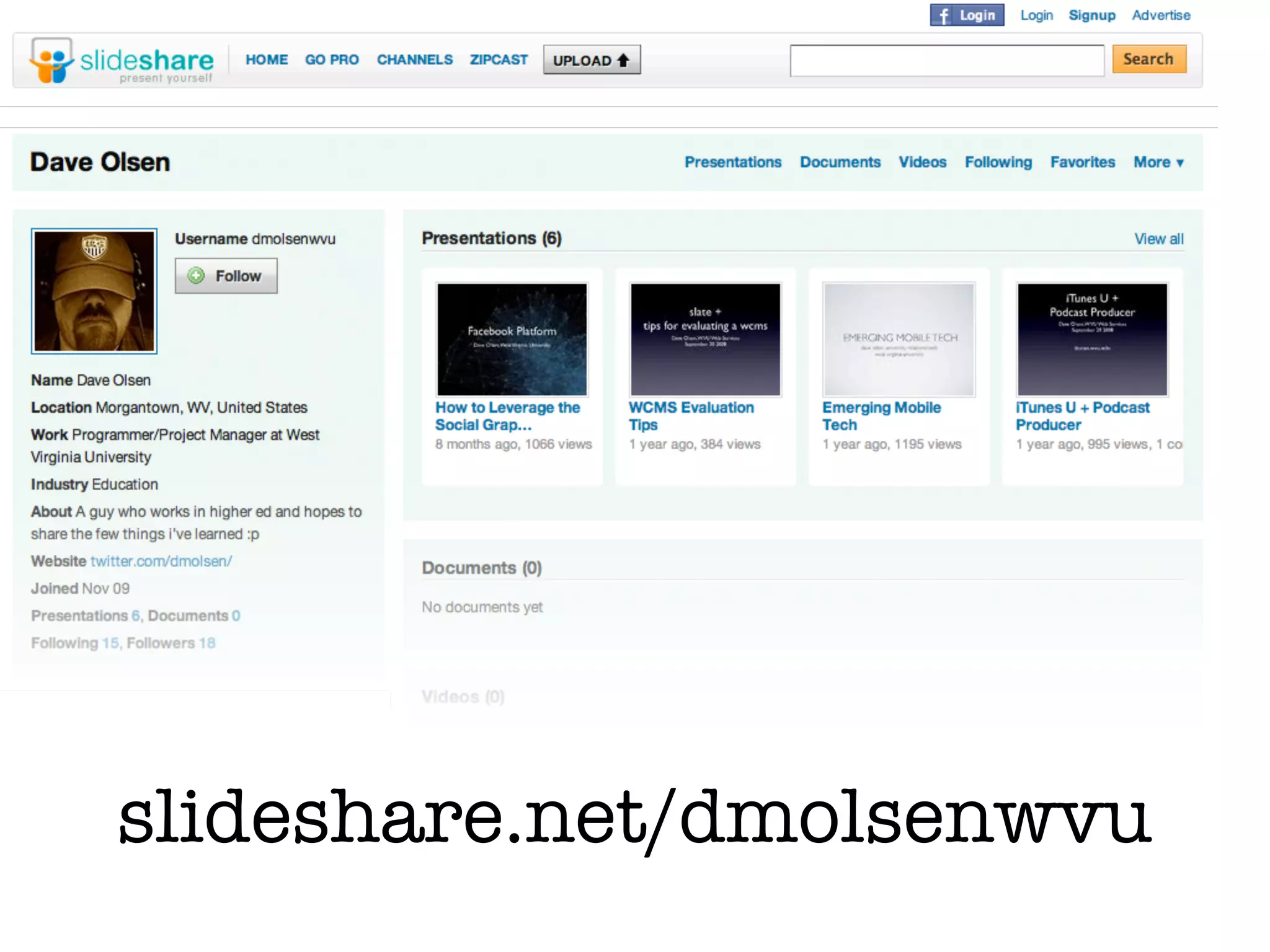 slideshare.net/dmolsenwvu
 