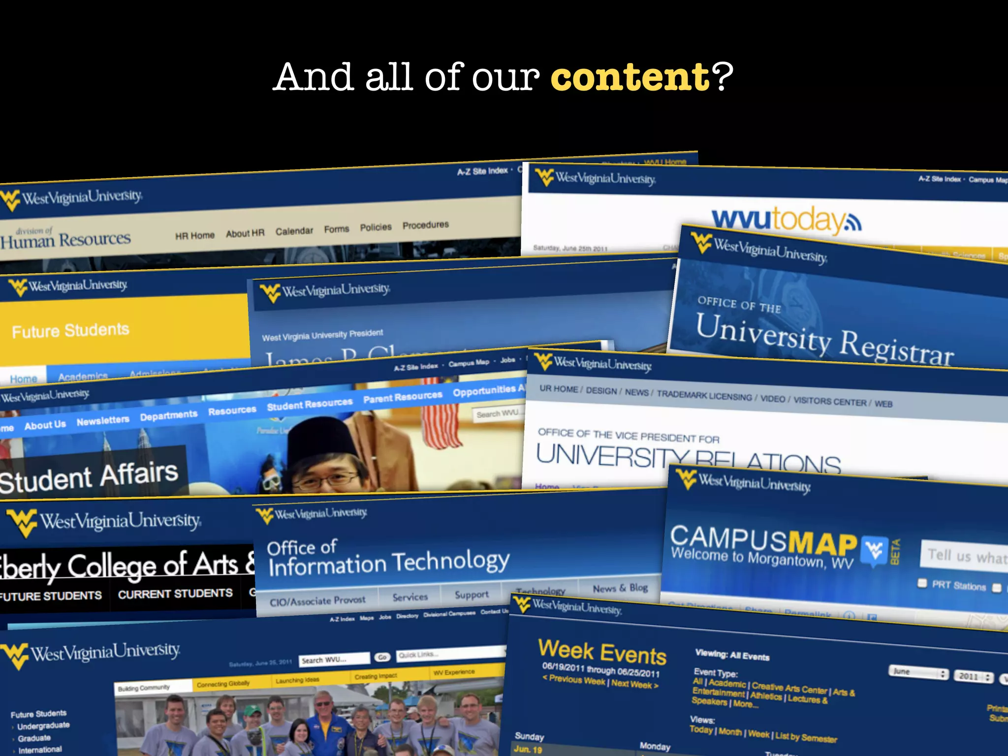 And all of our content?
 