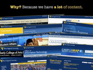 Why? Because we have a lot of content.
 