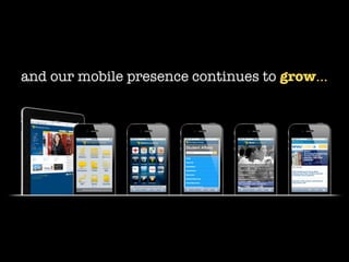 and our mobile presence continues to grow...
 