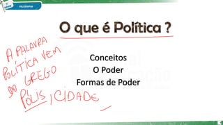 Conceitos
O Poder
Formas de Poder
4
 