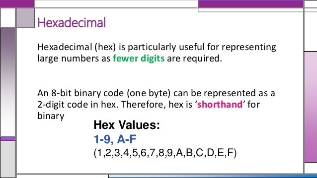 Hexadecimal (Calculations and Explanations)