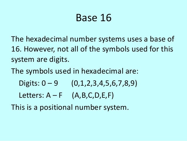 hexadecimal base 16 hexadecimal base 16 chart