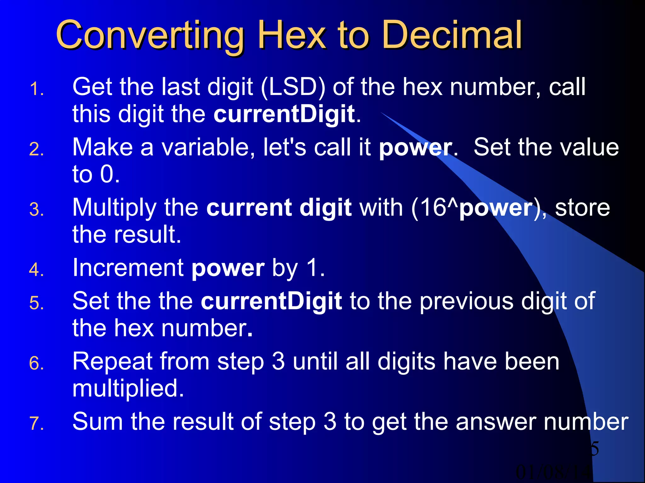 Hexadecimal numbers | PPT