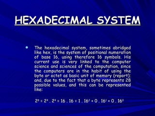 Hexadecimal System[1] | PPT