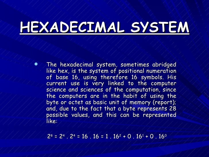 Hexadecimal System[1]